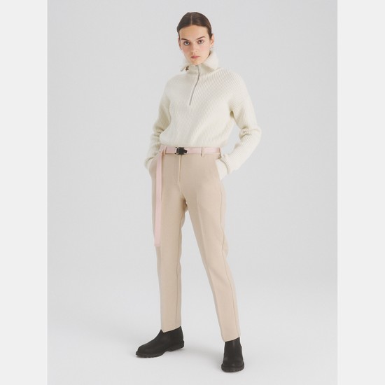 Aigle The Must-have Straight-cut Pants Women Beige ZA-19684